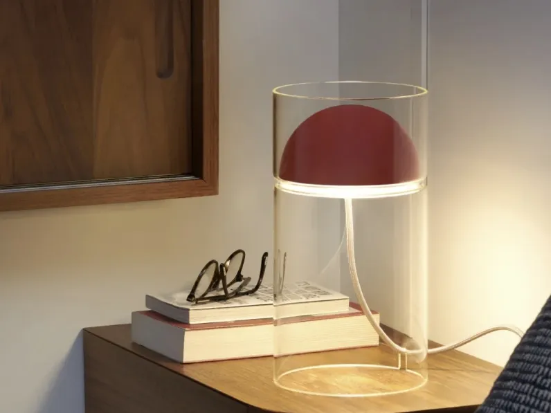 Lampada da tavolo in vetro Medusa di Oluce