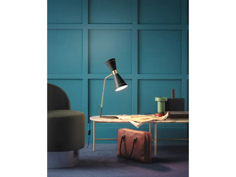 Lampada da tavolo anni '50 Megafono di Stilnovo