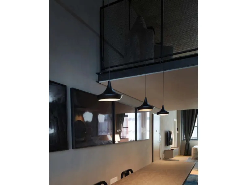 Lampada a sospensione in alluminio verniciato Mini Soft di Cattaneo