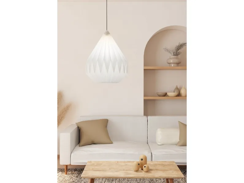 Lampada a sospensione in carta Minting di Eglo