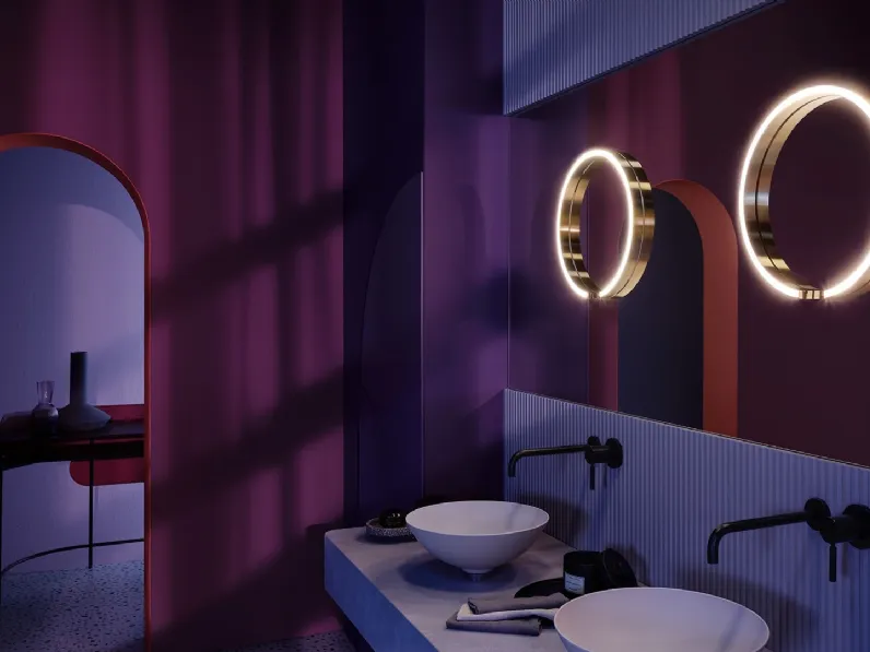 Lampada su specchio Mito sfera su in metallo di Occhio