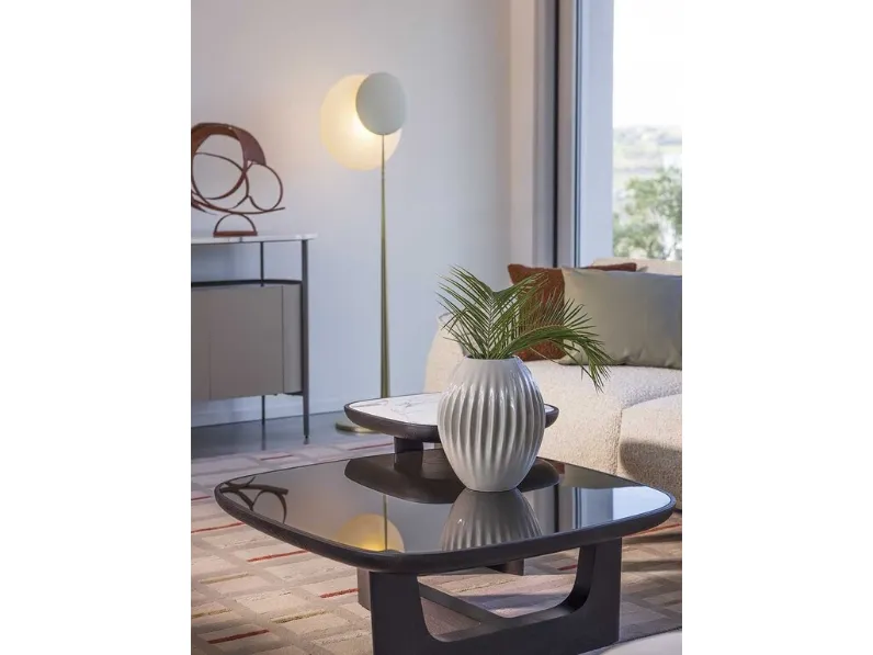 Lampada da terra in ottone Moonbeam di Poltrona Frau