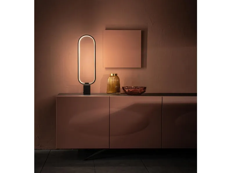 Lampada da tavolo a LED Naos maxi in metallo con base in marmo di Stones