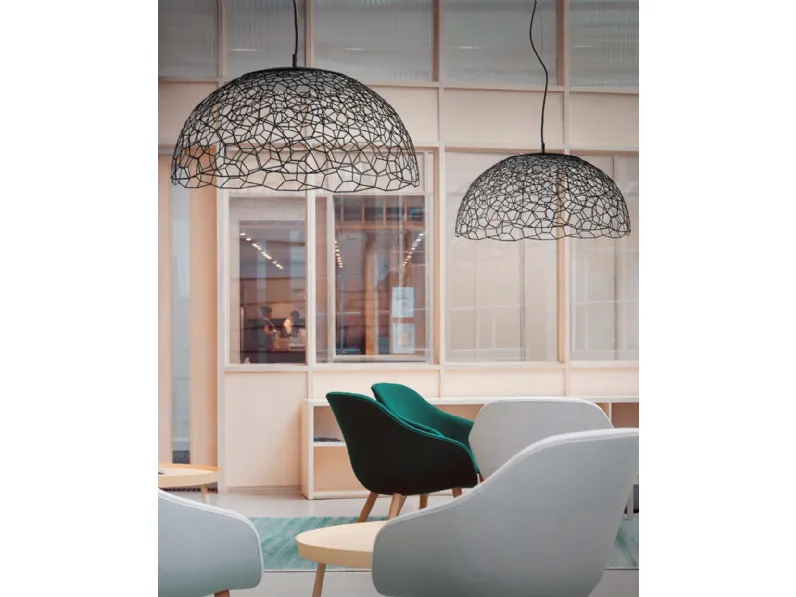 Lampada a sospensione in metallo Nassa di Cattaneo