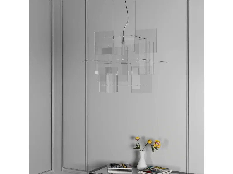 Lampada a sospensione in cristallo acrilico Next di Vesta