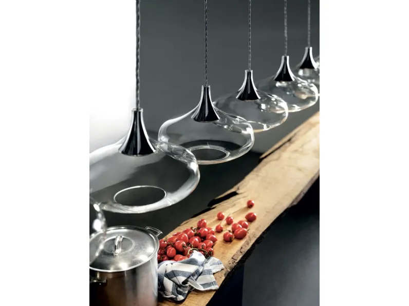 Lampada a sospensione in vetro Nostalgia di Lodes