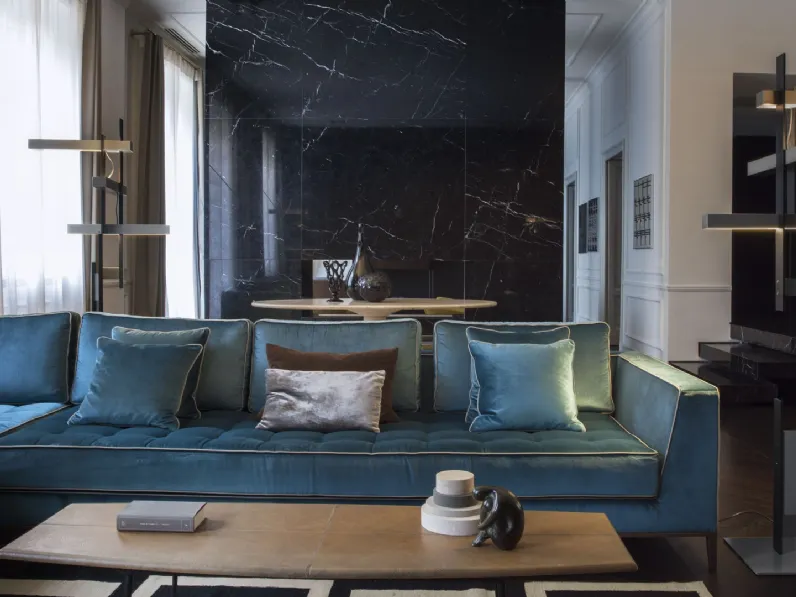 Lampada da terra a tre luci con struttura portante in alluminio e riflettori in metallo verniciato Las di Oluce