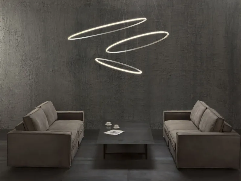 Lampada a sospensione di design Olympic in metallo di Fabbian