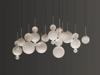 Lampada a sospensione in vetro Opium è realizzata dall’architetto Gianfranco Frattini ed è stata pro
