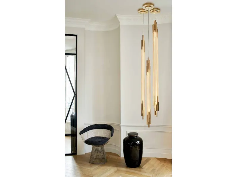 Lampada a sospensione in vetro e alluminio ORG di Dcw