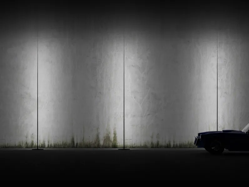 Lampada da terra da esterno in metallo e fibra di vetro sofisticata ed elegante Origine Outdoor di Davide Groppi