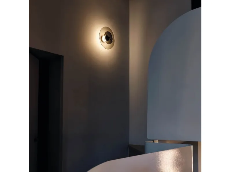 Lampada da parete in acciaio, alluminio e vetro Delumina di Dcw