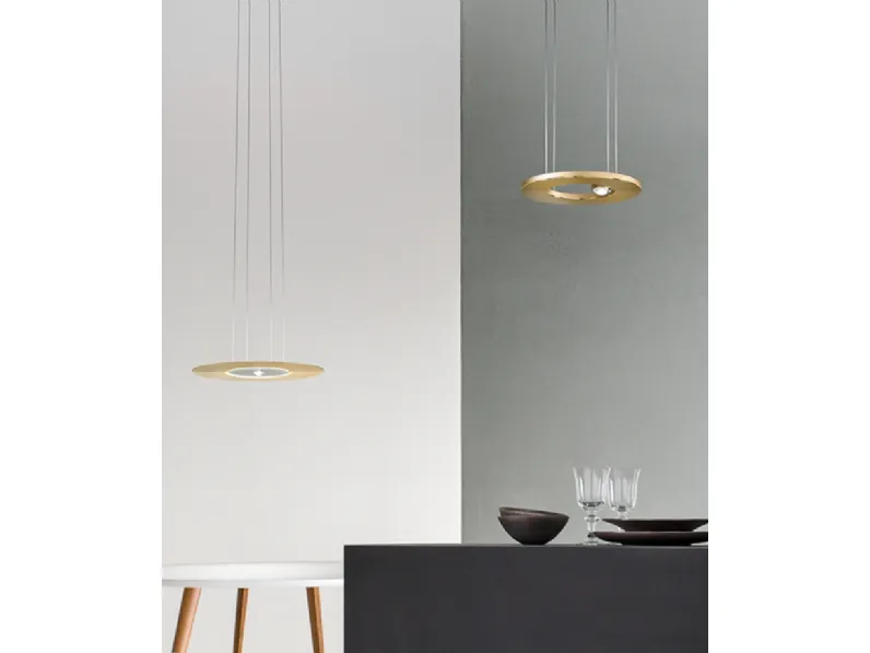 Lampada a sospensione in alluminio e acciaio Passepartout25 di Cini&Nils