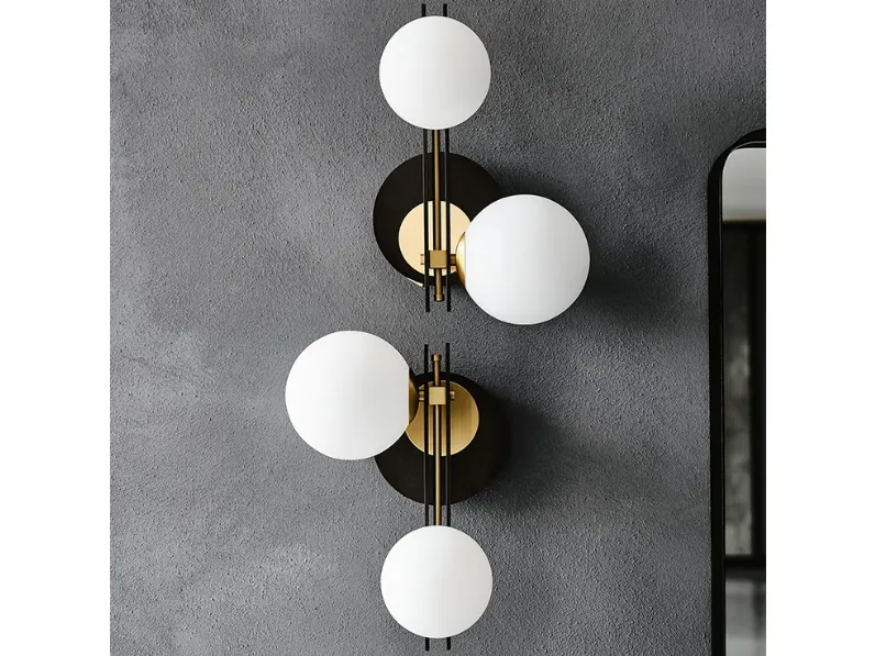 Lampada da parete Planeta in vetro e metallo di Cattelan Italia