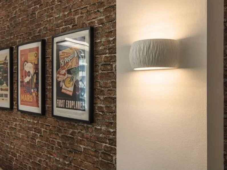 Lampada da parete Plastra WL Curved Curtain in gesso di SLV