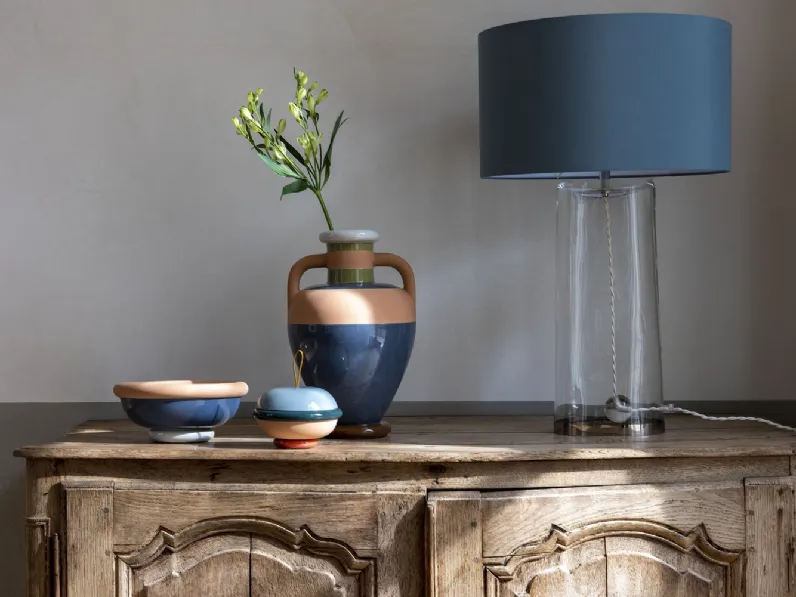 Lampada da tavolo Dido in tessuto e vetro di Poltrona Frau