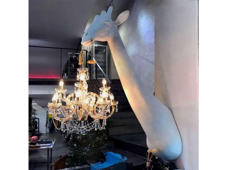 Lampada di design in fibra di vetro Giraffe In Love Wall di Qeeboo