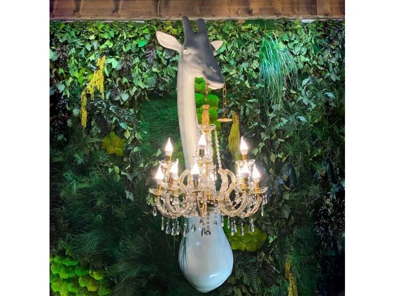 Lampada di design in fibra di vetro Giraffe In Love Wall di Qeeboo