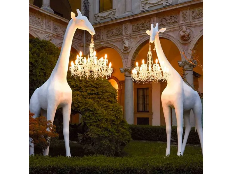 Lampada da terra in fibra di vetro Giraffe In Love di Qeeboo