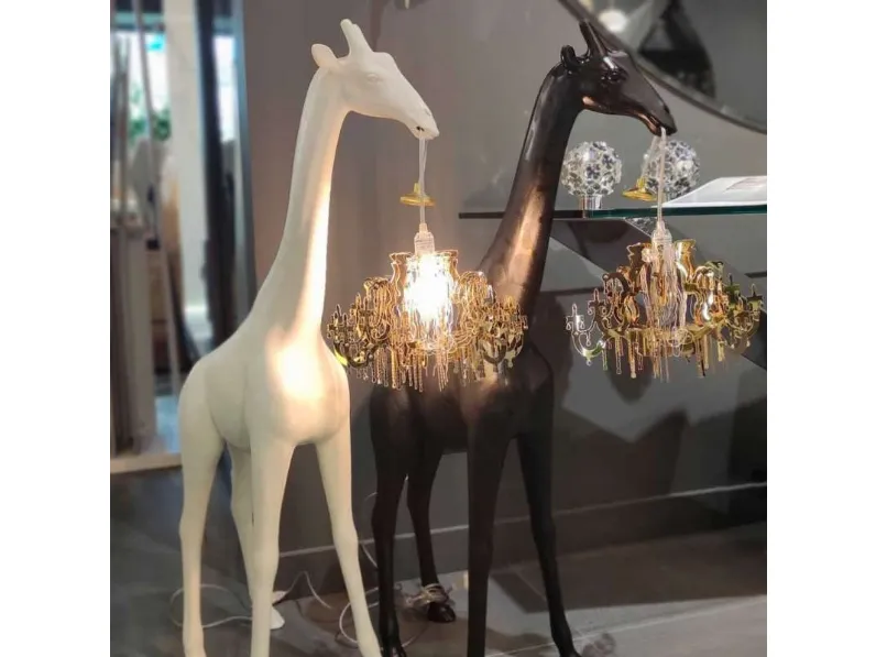 Lampada da terra in fibra di vetro Giraffe In Love di Qeeboo
