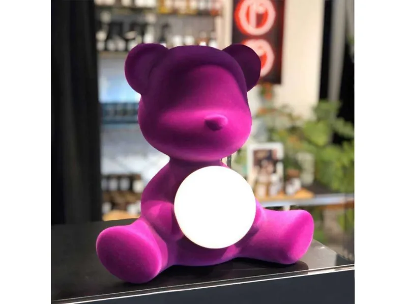 Lampada Teddy Girl Velvet di Qeeboo