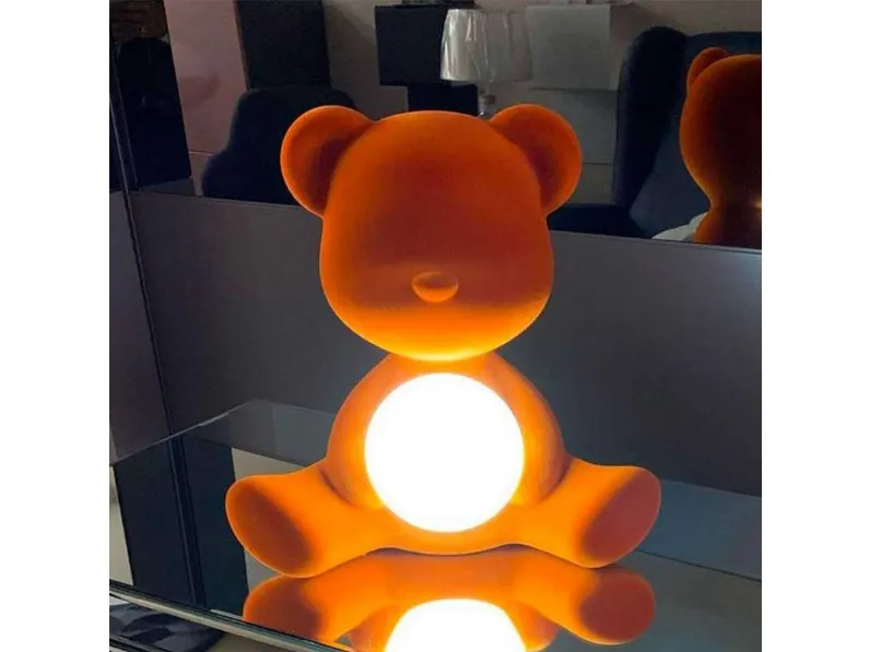 Lampada Teddy Girl Velvet di Qeeboo