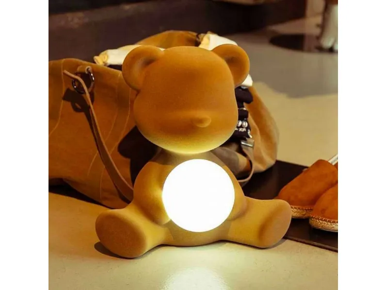 Lampada Teddy Girl Velvet di Qeeboo