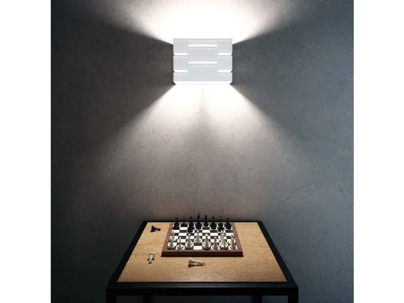 Lampada da parete in cristallo acrilico Quadra di Vesta