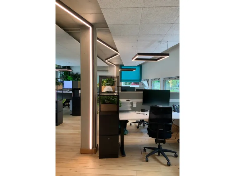 Lampada a sospensione Rail Quadra di Egoluce