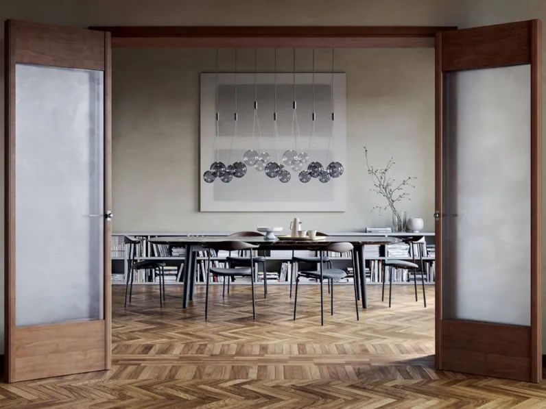 Lampada a sospensione in vetro Random di Lodes