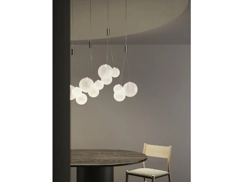 Lampada a sospensione in vetro Random di Lodes