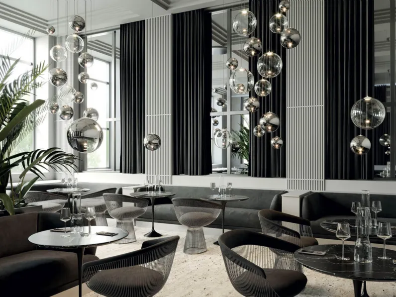 Lampada a sospensione in vetro Random Solo di Lodes