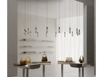 La lampada a sospensione Scent Pixel di Panzeri è un'opera d'arte luminosa.