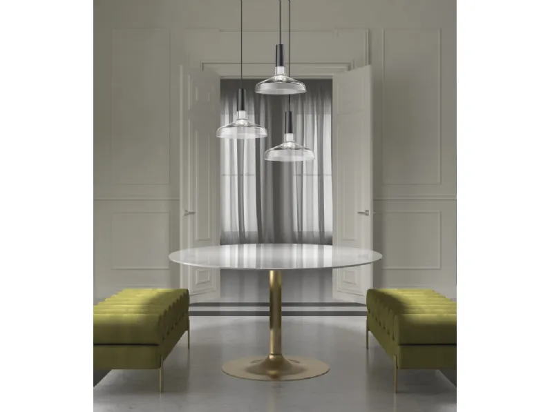 Lampada a sospensione in vetro Scintilla di Vistosi