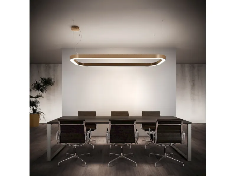 Lampada a sospensione in alluminio verniciato Shape di Team Italia