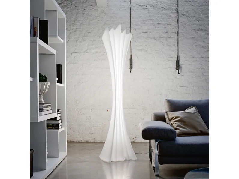 Lampada appendiabiti da terra in polietilene bianco Sipario Light di Cattelan Italia