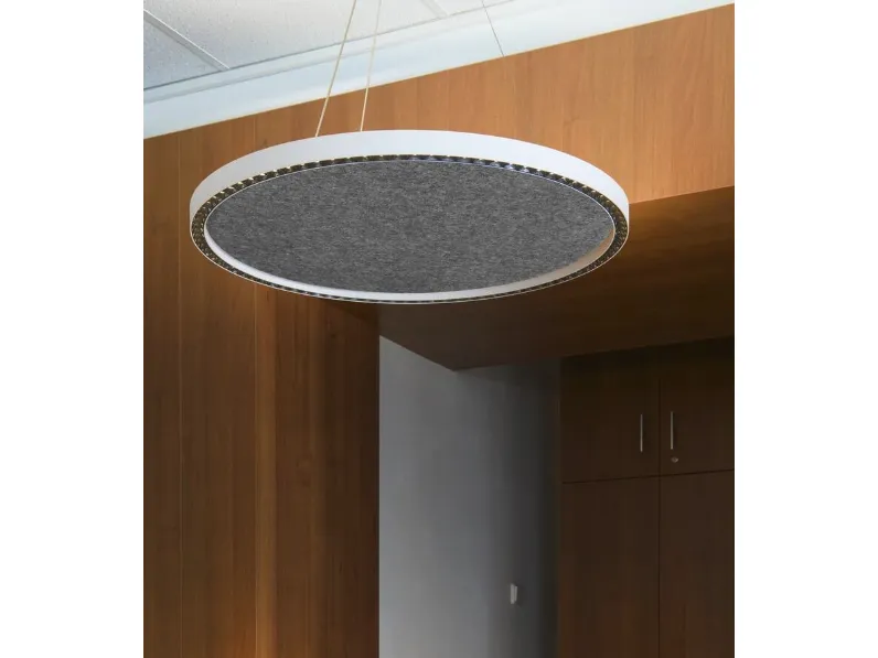 Lampada a sospensione One 80 in metallo e feltro insonorizzante di SLV