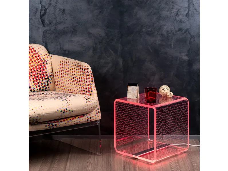 Lampada tavolino in cristallo acrilico Solid large di Vesta