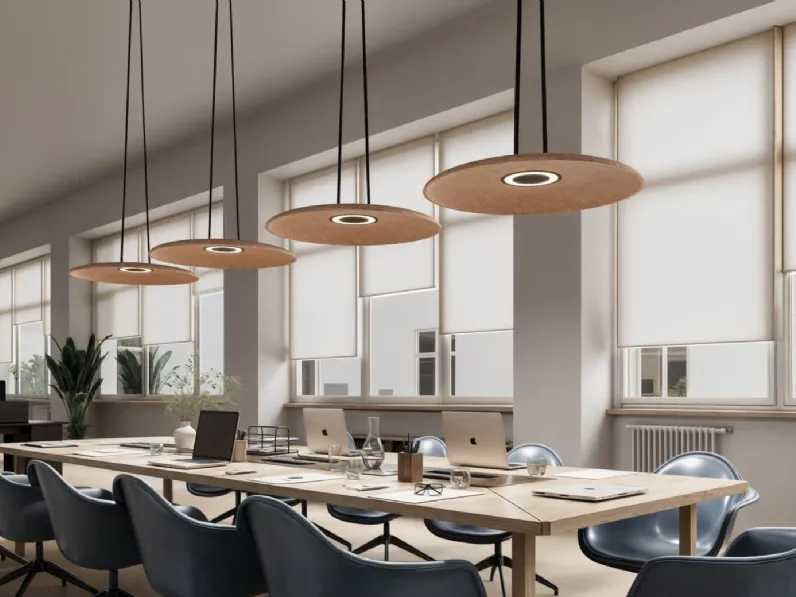 Lampada a sospensione in tessuto fonoassorbente Sonora di OLE!