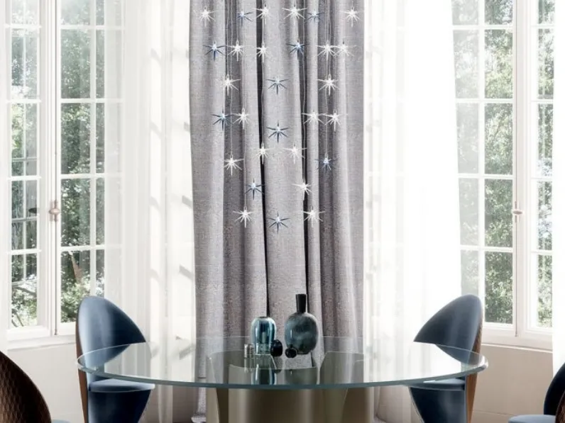 Lampada a sospensione con stelle pendenti in vetro borosilicato soffiato trasparente o colorato con Led interno Stella di Reflex