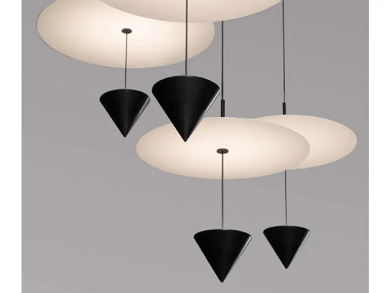 Lampada a sospensione in alluminio Stralunata di Karman