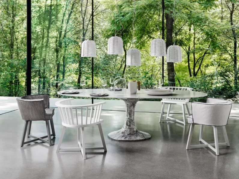 Lampada a sospensione in rattan Sweet di Gervasoni