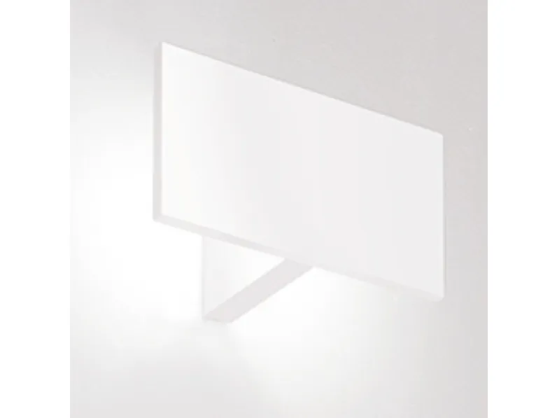 Lampada da parete in alluminio bianco dalla forma a T Ti di Icone