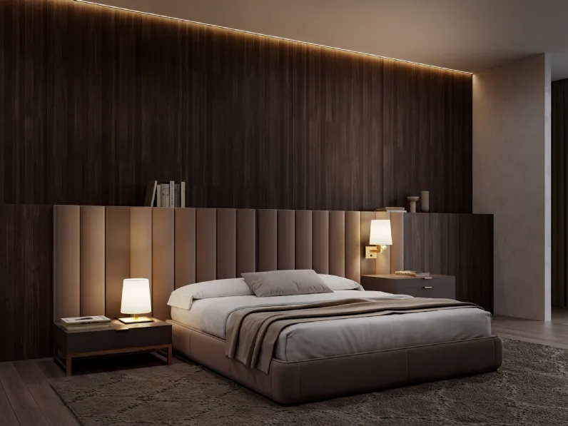 Lampada da tavolo e parete Tonda in ottone e cotone di Contardi