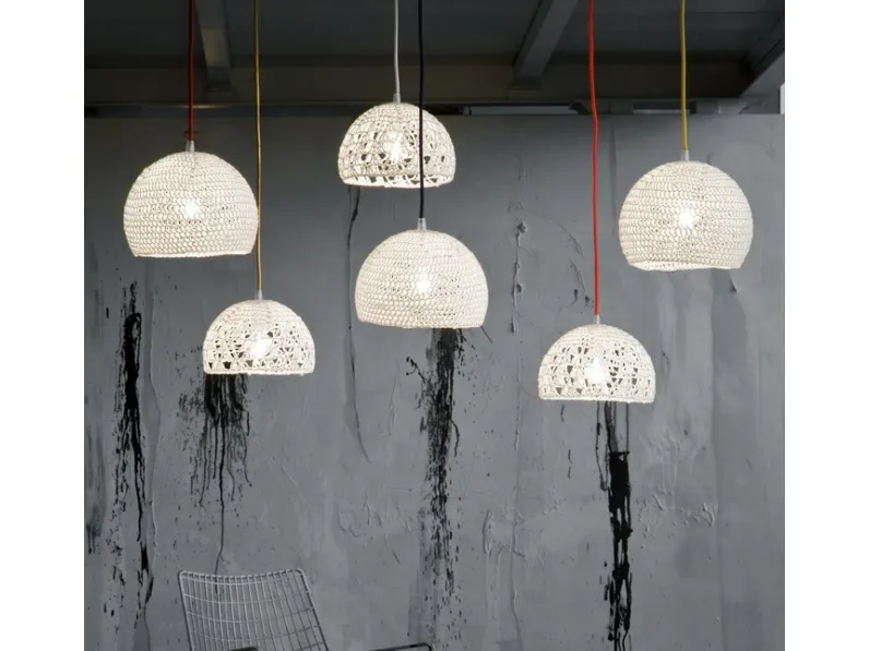 Lampada Trama in cotone lavorato a mano di In-Es Artdesign