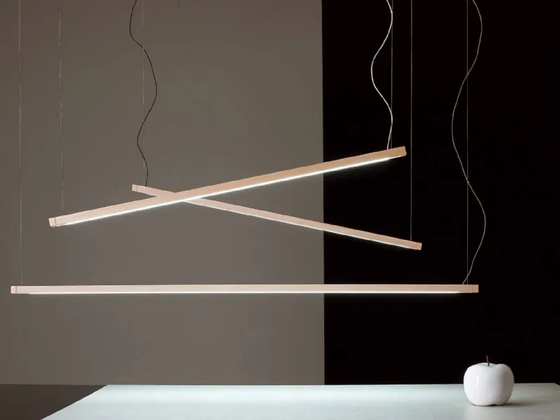 Lampada a sospensione in legno Travetta di Vesoi