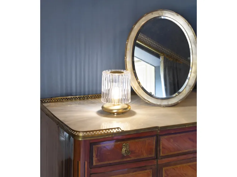 Lampada da tavolo in vetro e metallo Tread di Vistosi