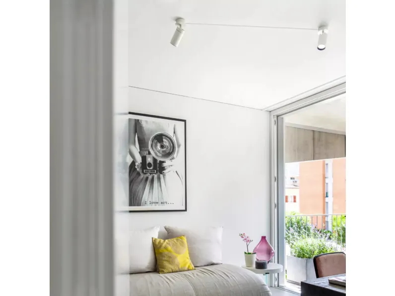 Lampada da parete in metallo Trick Track di Davide Groppi