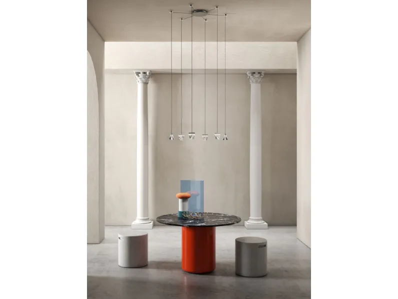 Lampada da sospensione Tripla in cristallo di Fabbian