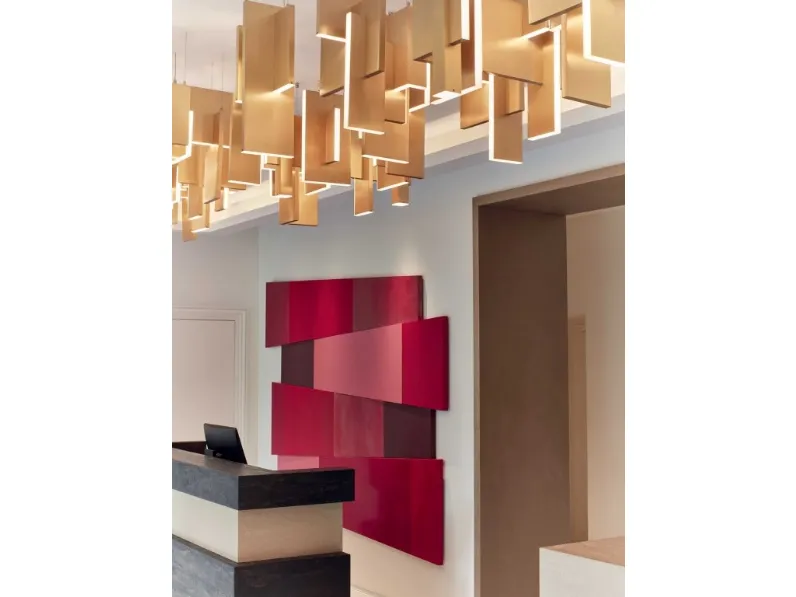 Lampada a sospensione in ottone verniciato Tron di Dcw